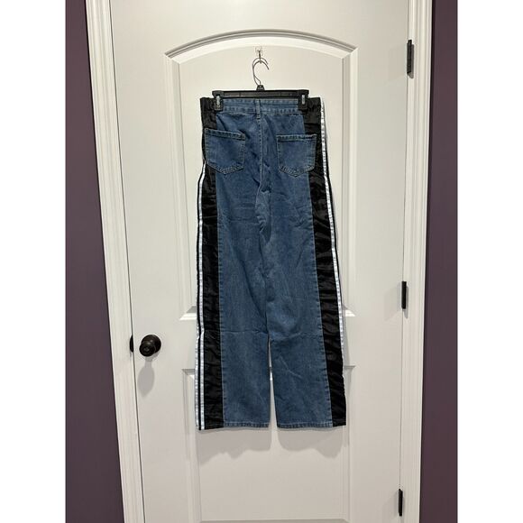 Adidas Side Panel Wide Leg Jeans - Picture 2 of 5